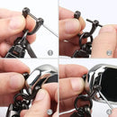 Chaveiro de Couro Preto - Estilo Emblema