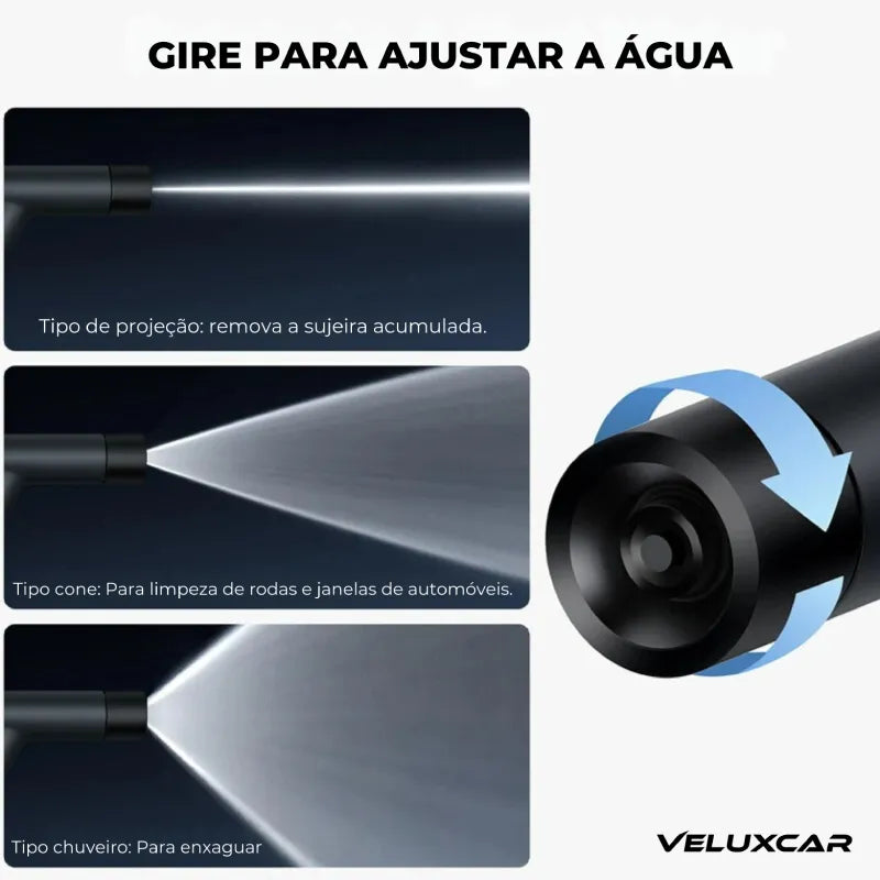 Pistola de Água Portátil de Alta Pressão para Carro - AquaVelux™