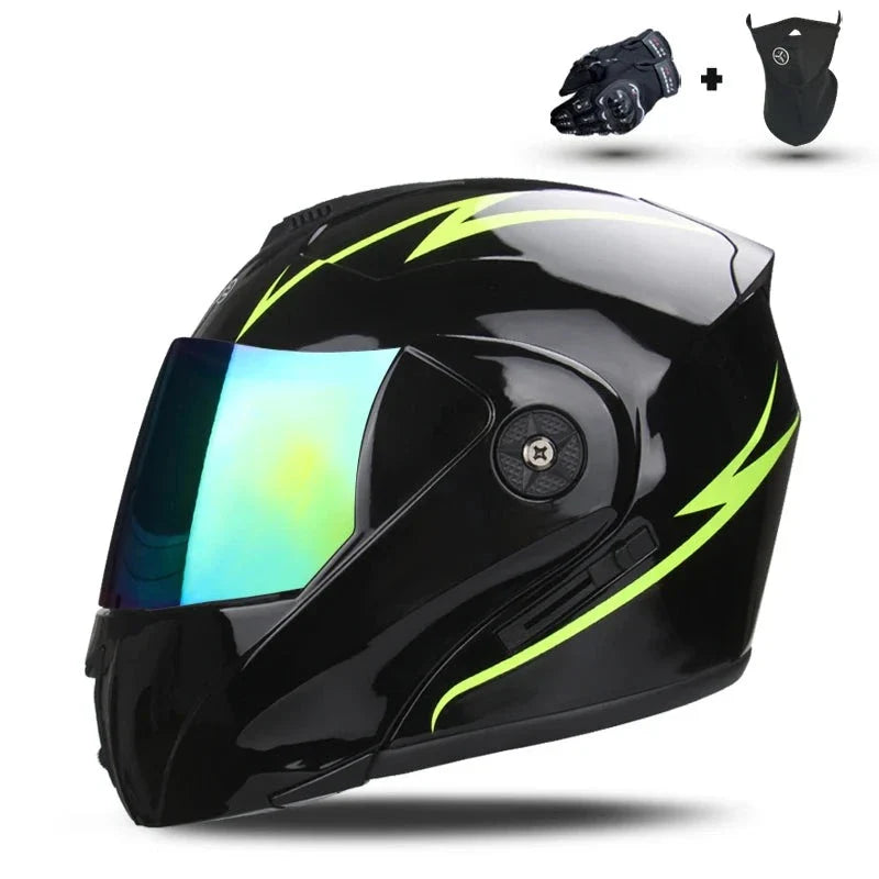 Capacete de Motocicleta com Lente Dupla