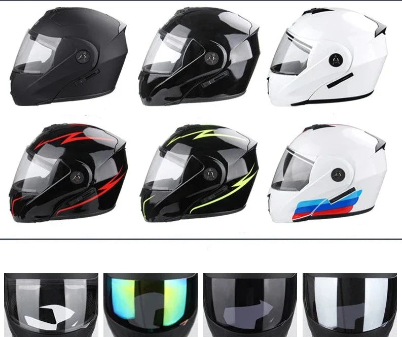 Capacete de Motocicleta com Lente Dupla