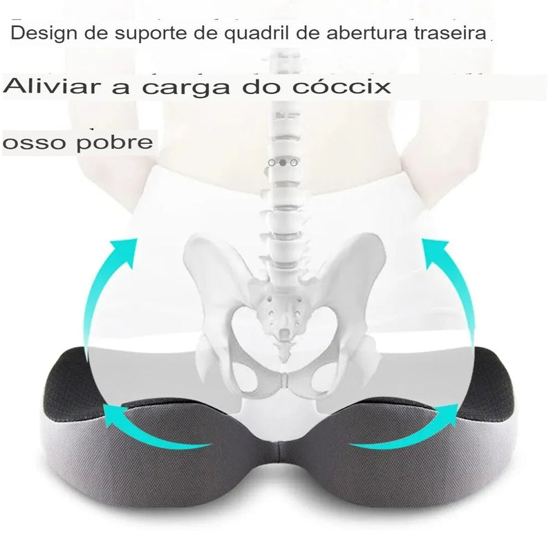 Assento Ergonômico para Cadeira e Banco de Carro