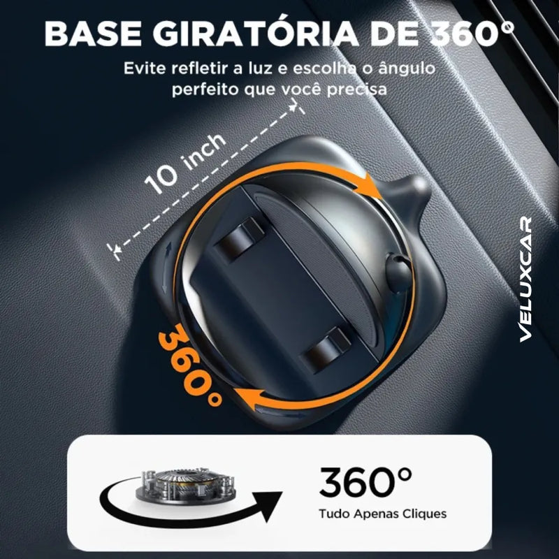 Suporte Multiuso para Celular Automotivo - VeluxSpin™