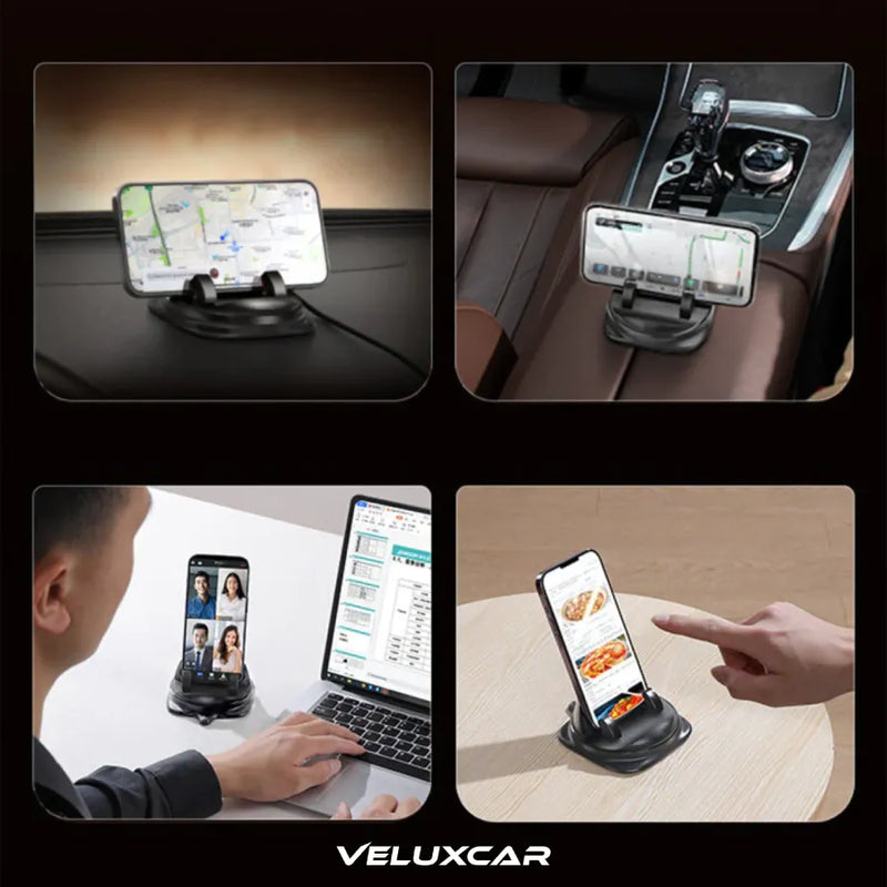 Suporte Multiuso para Celular Automotivo - VeluxSpin™