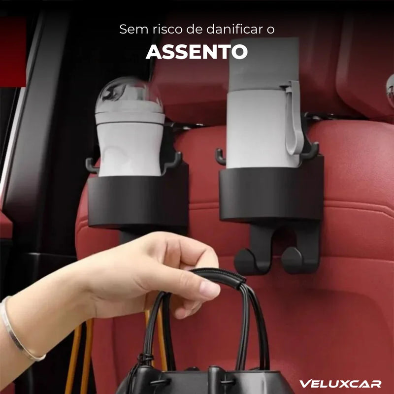 Suporte de Bebidas 3 em 1 com Gancho e Para Celular e Copos - MultiVelux™