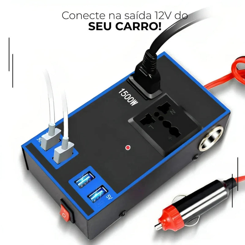 Inversor de Potência para Acendedor de Cigarro Automotivo Multiuso - VeluxInverter™