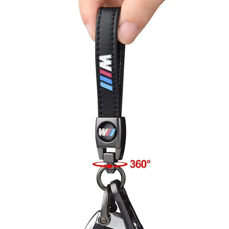 Chaveiro de Couro Preto - Estilo Emblema