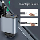 Carregador Veicular 4 em 1 com Cabos Retráteis - Velux4XCharge™